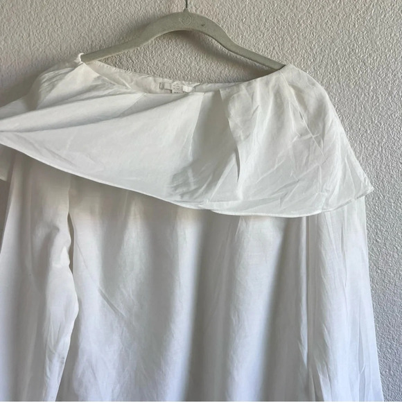 Cos Women’s Ruffle Detail Cotton Silk Blend Blouse - Picture 4 of 9